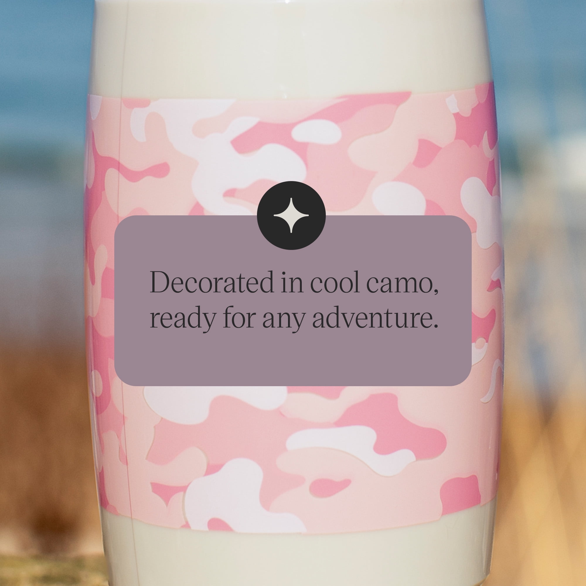 Tommee Tippee Insulated Active Straw Toddler Cup, 12m+, 9oz, Leak-Proof, Pink Camo, 1 Pack