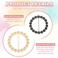 thumbnail image 3 of Uxcell 10Pcs Silk Scarf Ring Clip Bling Rhinestone T-Shirt Clips Tie Waist Knotted Buckle Rings Metal Circle Buckles for Women Black, 3 of 7
