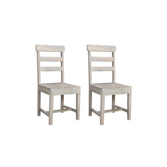 Taran Designs Brooke Solid Wood Dining Chairs (Set of 2) in White