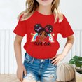 thumbnail image 2 of Curuila Kid Girls Tops Cartoon Print Crew Neck Short Sleeve Tee Summer Casual Loose T Shirt Red Size 2-4 Years, 2 of 4