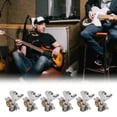 thumbnail image 4 of Guitar String Tuner Peg, Guitars Machine Head 1:18 Gear Ratio Open Metal  for Instrument Gold,Silver, 4 of 7