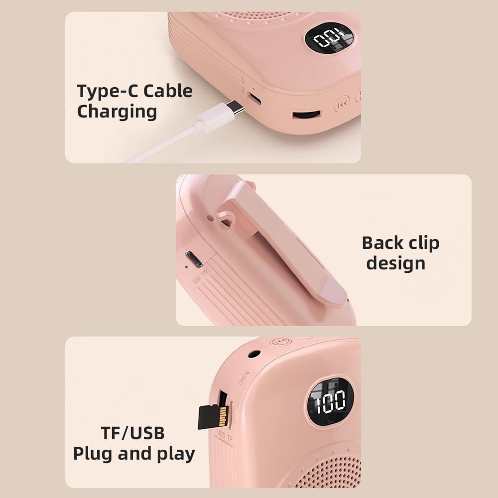 8W 4600mAh Wireless Voice Amplifier Multifunctional Portable Personal Voice Speaker ,True Acoustic Power Amplifier