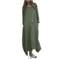 thumbnail image 5 of Ashirexll Long Sleeve Maxi Dress, Womens Fall Dresses, Ladies Plus Size Casual Round Neck Long Sleeve Dresses Solid Color Linen Long Dress, 5 of 6
