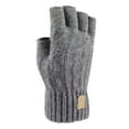thumbnail image 3 of Dyfzdhu Half Finger Warm Knit Gloves Thickened For Both Men Women Fall Winter Fingerless Gloves Grey, 3 of 4
