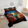 thumbnail image 4 of Erosebridal Magic Dragon Animal Bedding Full Comforter Set, Retro Wildlife Down Comforter, REversible 3 Pieces, Microfiber, 4 of 7