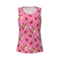 thumbnail image 5 of Goofa Strawberry Cake Printed Womens Workout Tops for Women Sleeveless Yoga Shirts Athletic Running Tank Tops Sleeveless Gym Clothes Workout Apparel-Small, 5 of 9