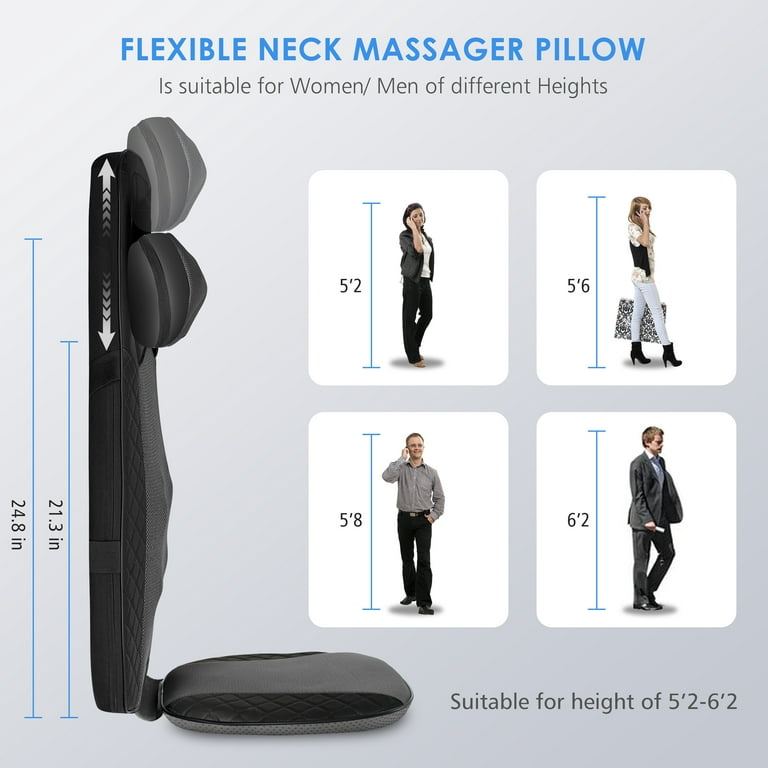 Comfier Shiatsu Neck Back Massager with Heat, Air Compression Massage Chair  Pad, Seat Cushion Massagers Gifts 