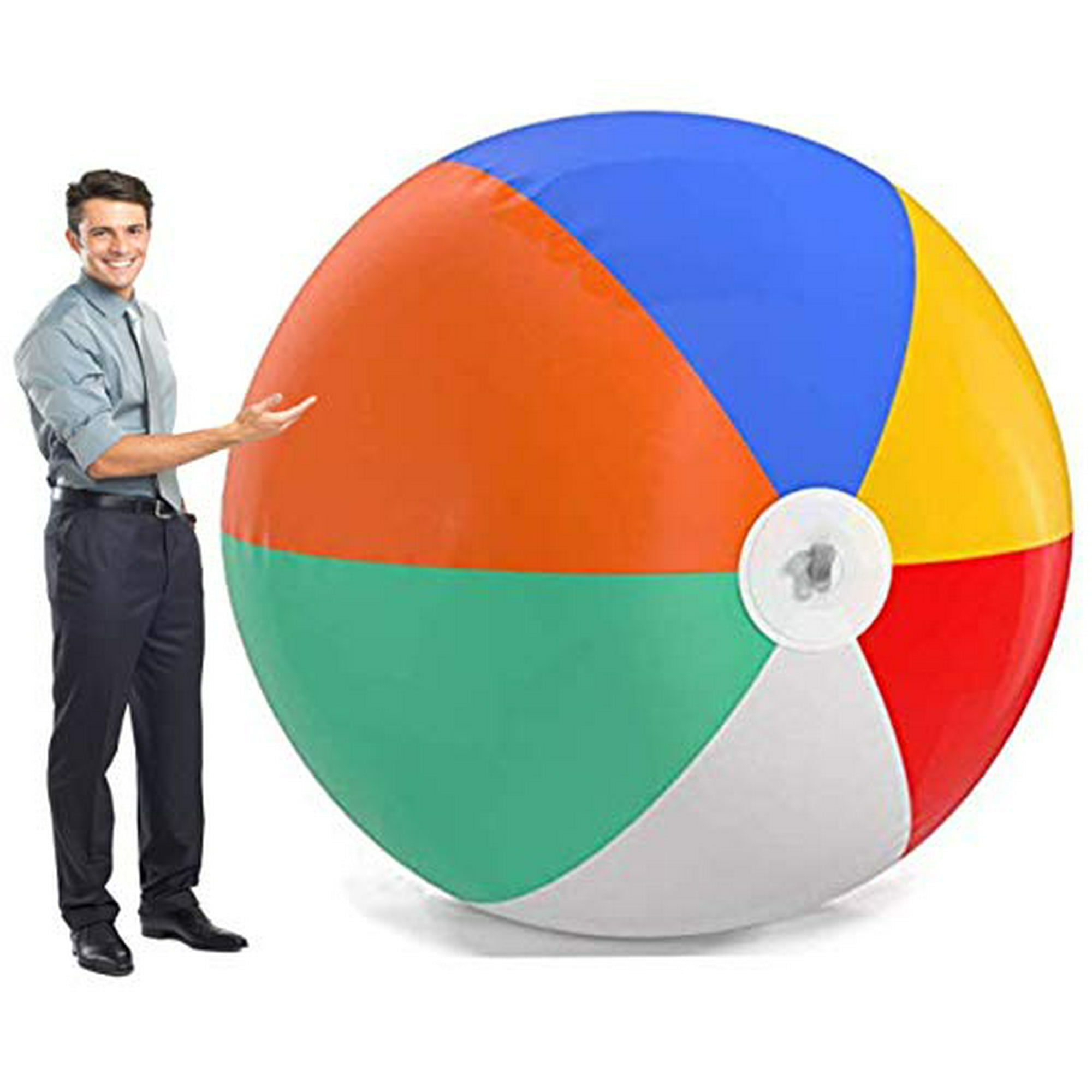 Giant 6 Foot Inflatable Beach Ball Pool Ball Beach Summer Parties and Gifts 1 Giant Jumbo Blow up Rainbow Color Beach Balls 72 Inches Tall Walmart