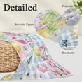 thumbnail image 3 of Happy Easter Body Pillow Covers 20"x60", Spring Watercolor Bunny Eggs Flower Blue Plaid Soft Brushed Microfiber Breathable Throw Pillow Covers, Pillowcase with Zipper for Couch Sofa Bedroom, 3 of 9