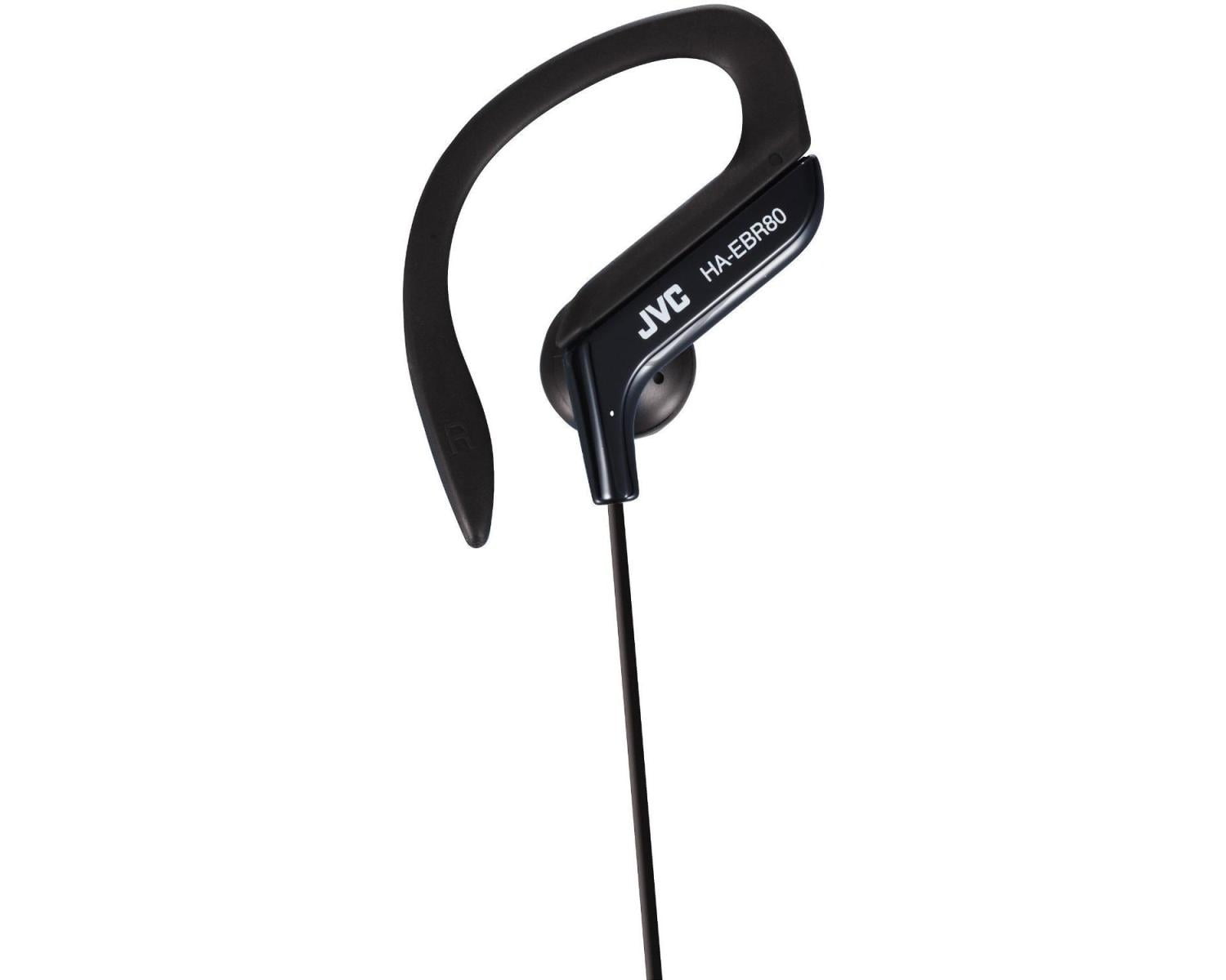 JVC InEar Earbud Headphones with Mic and Bass Boost, Black, HAEBR80