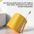 thumbnail image 3 of Lshylf Portable Plastic Mouthwash Cup With Toothbrush Slot Multicolor Handle Mug For Bathroom,Yellow*3,3.94*3.15 in, 3 of 5