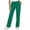 Green, variant on Women's Solid Color Stretchy Straight Leg Scrub Pants Elastic Waist With Multi Cargo Side Pockets Soft Lightweight Fabric For Medical Nursing Workplace Uniform Bottoms Green M