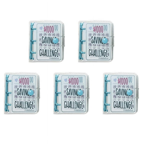 5X 1000 Savings Challenge Binder, Money Saving Binder, Savings Challenges Book with Envelopes, A