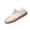 Gold, variant on Women’s Retro Leopard Print Casual Shoes, Metallic Denim Two Stripe Lace Up Gum Platform Trainers for Daily Street Walking Fashion Footwear Silver 9