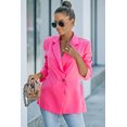 thumbnail image 4 of ABPHQTO Blazer rosa de mujer con cuello de solapa y cadena en la espalda, 4 of 5