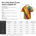 thumbnail image 5 of Kll Men'S Hawaiian Shirt Short Sleeve Button Down Beach Shirts-Abstract Watercolors Tartan, 5 of 7