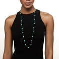 thumbnail image 2 of Ross-Simons 8mm Turquoise Bead Station Necklace in 14kt Yellow Gold, Women's, Adult, 2 of 8
