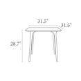 thumbnail image 4 of Luxury Commercial Living 5-Piece White and Tropical Green Recyclable Outdoor Patio Dining Set 32.25", 4 of 5