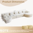 thumbnail image 2 of MELLCOM 142.5’’ U Shaped Boneless Sofa, Modular Sectional Cloud Couches with Side Pockets＆Memory Foam Seating＆Wide Armrest Design, Large Sofa Couch Bed for Living Room Bedroom, No Assembly Required, 2 of 7