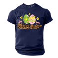 thumbnail image 2 of Camisa Casual de Cuello de la Tripulación de la Impresión de Pascua de Manga Corta de Verano Top Ligero de Poliéster para los Hombres, Camiseta de Manga Corta para el Uso Diario de Primavera Verano, 2 of 9