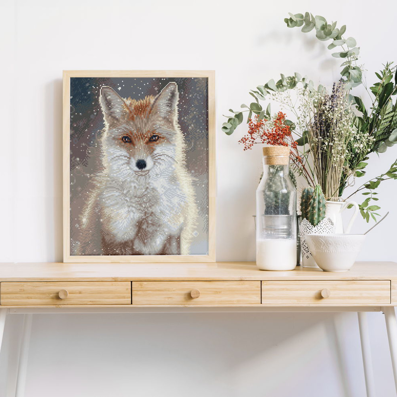 Diamond Dotz Snowflake Fox Diamond Painting Kits for Adults - Diamond Art Kits a Relaxing Creative Craft Kit with Dotz Gems 18x14