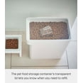 thumbnail image 3 of Yamazaki Home Pet Food Storage Container - Cat And Dog Food 3 Gallon Holder Bin With Transparent Lid And Handle, Plastic, Large, 15 lbs. | 3.2 gallons | 12 quarts, Airtight, Sloped Interior, Handle, 3 of 7
