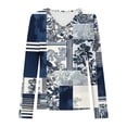 thumbnail image 5 of Women's Tops Long Sleeve Plus Size Casual Non Positioning Printed-neck Long Sleeved T-shirt Loose Fashionable Top, 5 of 5