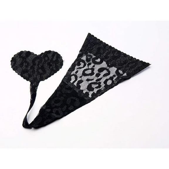 3 Pack of Black Lace Strapless Panties; Seamless, Washable & Reusable No Show Hot Sexy Panty Lines