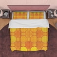 thumbnail image 1 of Geométrico Amarillo Naranja Otoño Funda Nórdica Juego de Cama de Otoño, Colcha Boho,, 1 of 6