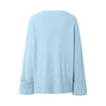 thumbnail image 5 of UJNDER Women's Oversized Sweater Crewneck Long Sleeve Fuzzy Knit Warm Pullover Sweater Top Oversized Sweaters for Women Sky Blue S, 5 of 6