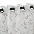 thumbnail image 2 of Scroll Pattern Two Panels Sheer Curtains, 42" x 108", Grey by Blue Nile Mills, 2 of 6