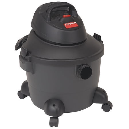 DAYTON Wet Dry Vacuum, Contractor, 6-Gal Plastic Tank, 3.5 Peak HP 3VE18 by DAYTON