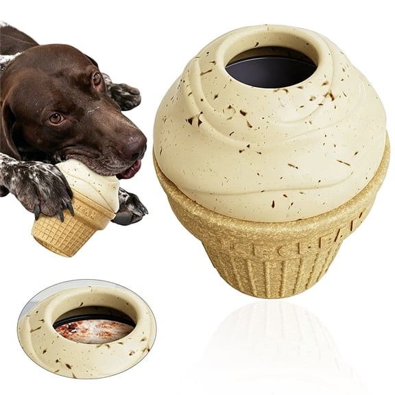 Indestructible Frozen Treat Dispenser Dog Chew Toy, Interactive Enrichment Dog Toy for Small Medium Large Dogs.Dog Puzzle Toy for Indoor Outdoor Play
