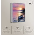 thumbnail image 2 of Quaint Sunset Shore Beach Life Inspired Pastel Color Canvas Wall Art by Art Remedy, White Floater Frame, 16"x24", 2 of 7