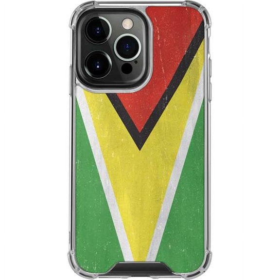 Skinit Countries of the World Guyana Flag Distressed iPhone 13 Pro Clear Case