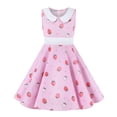 thumbnail image 1 of FYDUU Robes Filles Sans Manches Années 50 Vintage à Pois Robe de Soirée Rétro Col Peter Pan Décontractée Robe d'Été Polyvalente pour Usage Quotidien, 1 of 4