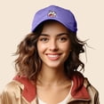 thumbnail image 4 of Dalix Strawberry Milk Embroidered Womens Cotton Dad Hat Baseball Cap in Lavender, 4 of 5