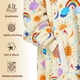 thumbnail image 6 of PMONPA Wearable Blanket Hoodie, Flannel Sherpa Fleece, Warm and Cozy Giant Sweatshirt for Adult, Woman and Man, One Size Fits All (Rainbow), 6 of 7
