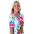 thumbnail image 2 of Scooby-Doo Women's Nightgown Cartoon Graphic Print Tie-Dye Pajama Short-Sleeve Nightdress Sleepwear Lounge, 2 of 7