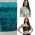 thumbnail image 2 of Girls Womens Sparkly Sequins Crop Top,Glitter Strapless Tube Top Stretch Bandeau Tops for Party Costumes Clubwear, 2 of 9