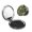Round Shape, variant on Military Camouflage Green Camo Portable Double-Sided Face Mirror Square, Magnifying Compact Pocket Mirror with PU Leather Cover
