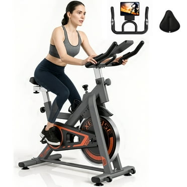 Exercise Bike, TCISA Indoor Cycling Bike with Heavy Flywheel, Free Ultra-Cushy Bike Seat, Silent Belt Drive, LCD Monitor for Home Gym Cardio Workout Training
