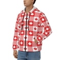 thumbnail image 3 of Kdxio Maple Leaves1 Print Men Hoodies Casual Hoodies for Men with Zip Pockets Full Zip Long Sleeve Sweatshirt Sports Hooded Jacket-Small, 3 of 5