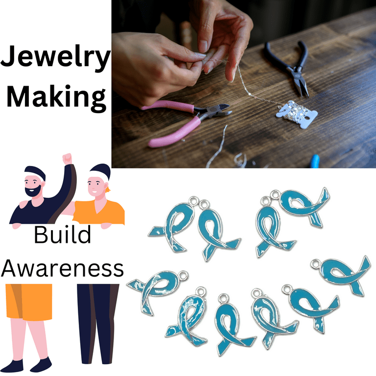 Cancer ribbon store charms bulk
