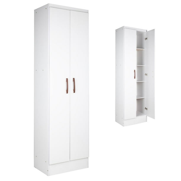 Ropero Closet De 2 Puertas y 4 Repisas Color Blanco MDP Mueble Organizador KingsHouse blanco 1