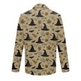 thumbnail image 5 of LTTVQM Halloween Daily Versatile Corduroy Blazer Jacket Men Notched Lapel Double Pocket Warm Soft Single Button Sport Suit Street Business Outerwear Khaki M, 5 of 6