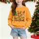 thumbnail image 1 of Cowsor Girls Sweatshirts Kids Cute Graphic Crewneck Pullover Tops Long Sleeve Holiday Shirts, 1 of 6