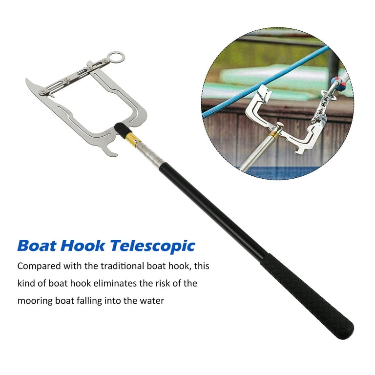 Boat Hook Hooks Pole Rope Threader Telescoping Telescopic Docking Reaching  Tie Dock Reacher Boats Duty Heavy Mooring 