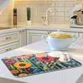 thumbnail image 6 of Yayeee Dish Drying Mat for Kitchen Counter Ultra Absorbent Easy Clean Pad 18x16", Orange Colorful Flowers, 6 of 7
