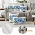 thumbnail image 6 of Hydrangea Spring Outdoor Waterproof Pillow Covers, Idyllic Flower Floral Bow Plant Leaf Decorative Square Throw Pillowcase Sofa Cushion Sham for Patio/Couch/Chair, 20"x20" 2 Pack, 6 of 8